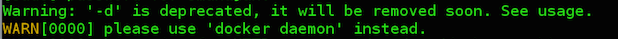 docker warning