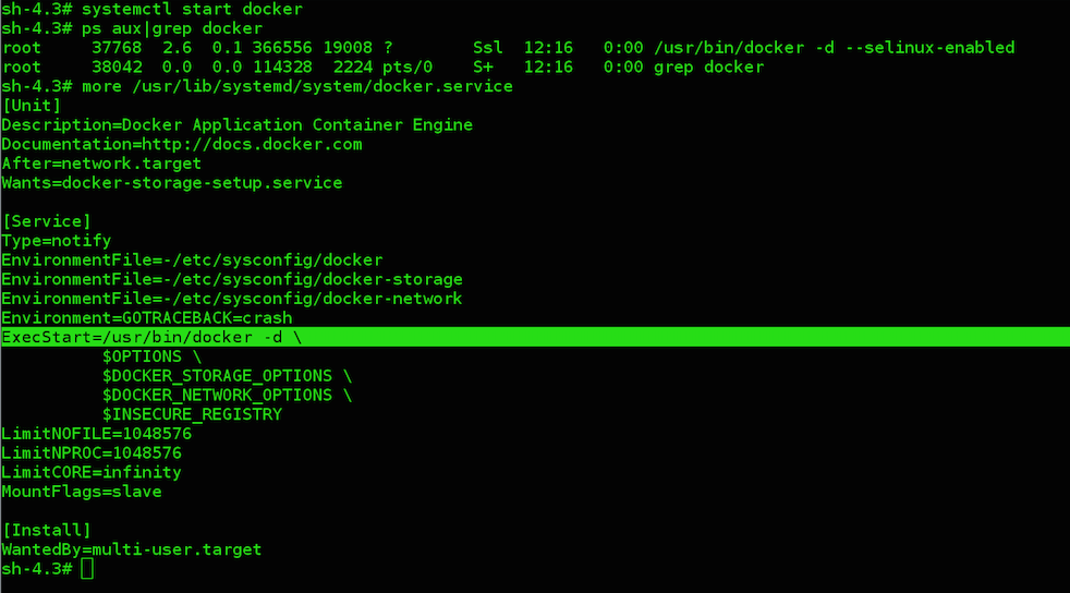 systemctl start docker